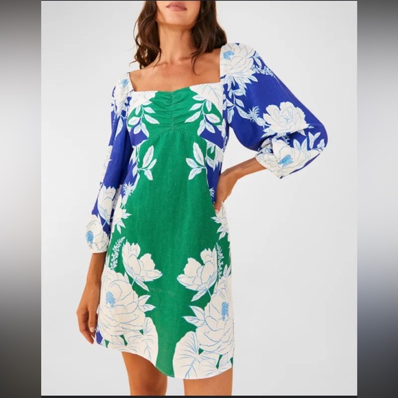 FARM Rio Dresses & Skirts - EUC Farm Rio Soft Garden Puff Sleeve Dress